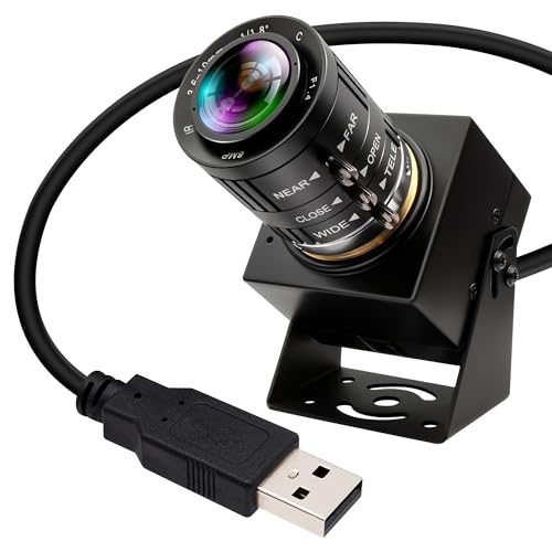 ELP Cámara USB de 50 fps, obturador global, 1944P, cámara web USB de alta velocidad, 3,6 – 10 mm, 3 x zoom manual, lente de zoom para ordenador, cámara Lightburn, cámara para grabación a cámara lenta