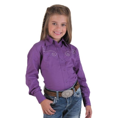 Rod's Exclusive Sparkle Blouse for Girls, Grape, Small