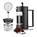 Cafetera Émbolo, Cafetera Francesa 350 ml con Triple Filtro, French Press de Vídrio y Acero Inoxidable, Cafetera de Prensa Manual Sin Filtros Para Café, Té o Infusiones, Tetera de Émbolo