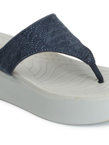 Image of ELLE Women's Embellished Platform Thong Sandals