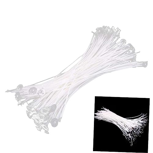 Mechas de algodón natural enceradas para velas 100 pcs miniatura 4