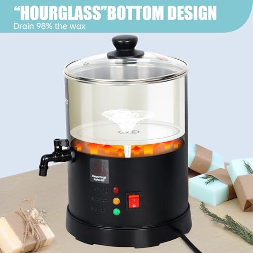 FAST MELT 3L Soap Base Melter - Soap Making Kit with Constant Temperature Control Melter, Quick Pour Spout, Ideal for Homemade Soap Business Fast Loading Easy Clean