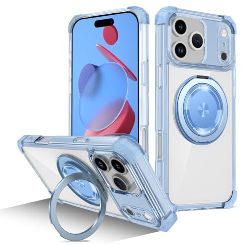 Coque antichoc Samsung S26 silicone rigide bleu avec anneau rotatif
