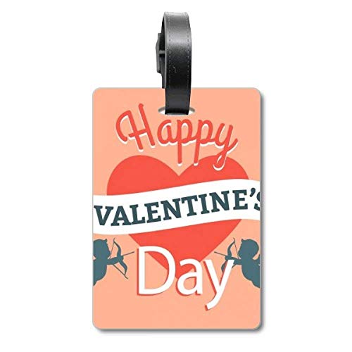 Étiquette pour valise motif cœur et sac de voyage Happy Valentine's Day porte-adresse