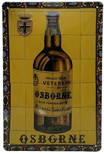 Mehr Relief-Schilder hier... Retro Tin Sign VETERANO Osborne Brandy Advertisement Retro Brand Sign Magnetic Metal Sign Advertising Sign Wall Sign