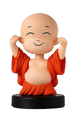 Image of Mini Laughing Buddha for Good Luck Bobblehead, Idol for Car Dashboard, Home Decor Items for Living Room, Office Desk, Superhero Action Figure, Gifting Kids, Family & Friends