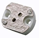 888 Corp (1 Piece) LVS2 Bi-Pin Premium Quality Halogen Lamp Socket for G4, G5.3 & G6.35 Bi-Pin Base Halogen Bulbs with 18 Inch High Temperature Wire Leads