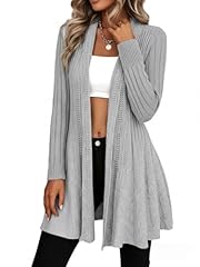 Light Grey Open Front Cardigan