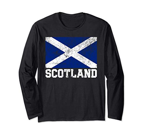 Scotland Flag Scottish Family Pride Country Shirt Vintage Maglia a Manica