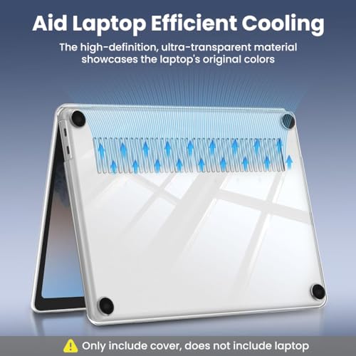 Image of Verilux Laptop Case Compatible for Microsoft Surface Laptop 13 (Model 2095), Clear PC Protective Hard Shell Cover, Lightweight Durable Scratch-Resistant Easy Install Two-Piece Snap-On Laptop Case