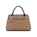 GUESS Womens Noelle Luxury Satchel Handbag, Latte/Brown, One Size, Noelle Luxury Satchel