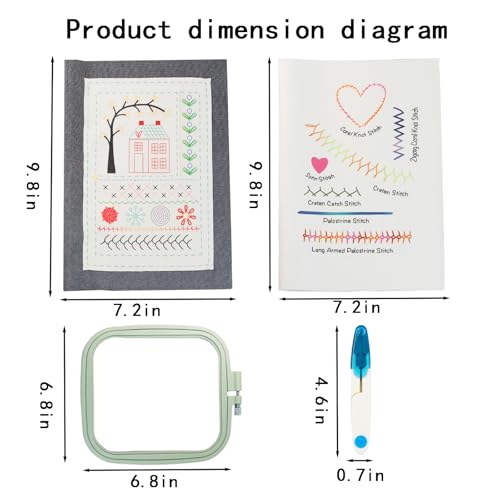 Image of DIY Stitch Book,Handmade Stitch Book Embroidery Set, Embroidery Pattern Suitable for Beginners and Embroiderers (Style A)