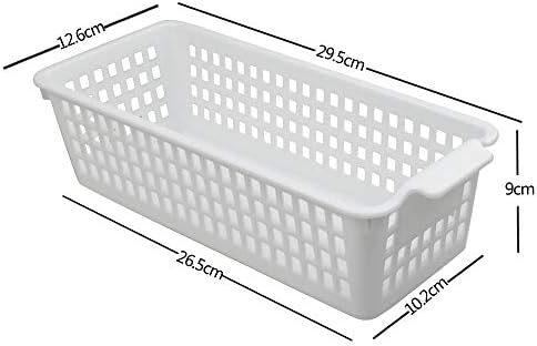 Hokky Small Plastic Basket, Slim Storage Baskets Set of 6