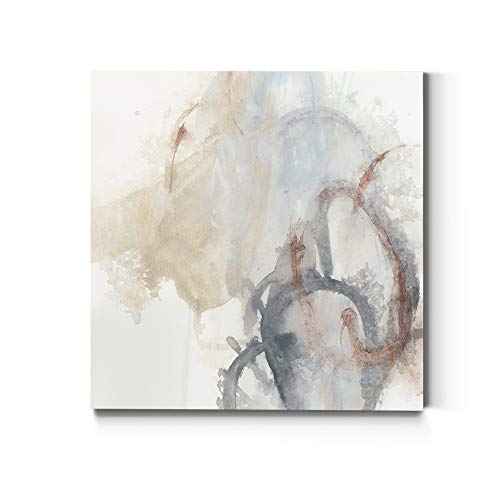 Renditions Gallery Square Canvas Wall Art: Neutral Geometric, Bright Fractal Floral, Modern Multicolor Nature & Animal Abstract Wall Art for Home & Office Supposition I - Ready to Hang (24x24)