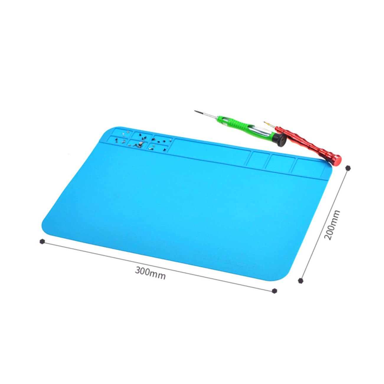 VILLCASE 1Pc Parts Work Pad Heat Insulation Silicone Mat for Electronic Maintenance Organizes Tiny Screws Components for Cell Phone Repairs