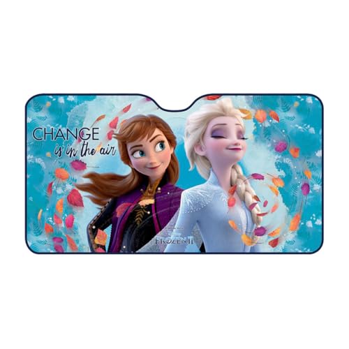Tataway Pare-Soleil Avant de Voiture La Reine des neiges II 130x70 cm - Protection Solaire pour Pare-Brise avec Les Princesses Elsa et Anna | Disney pour...