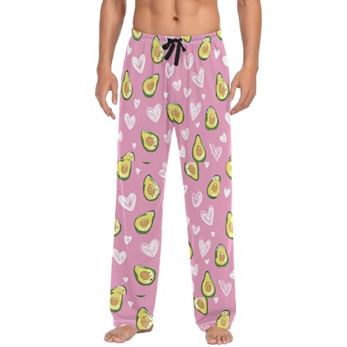 Avocado Hot Chili Peppers Pajama Pants Herbs Men's Pajama Bottoms Lounge Sleepwear PJs Casual Lightweight Sleep Pants M