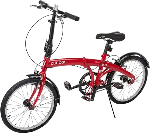 Bicicleta Eco Dobravel, Aro 20, 1 velocidade, Durban, Vermelha