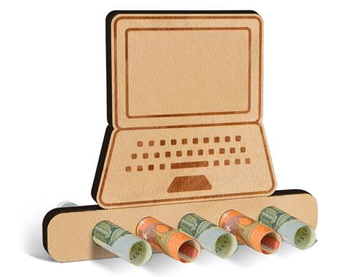 Giftota Lustige Laptop-Geldgeschenke, Geburtstag Geschenke aus Holz, Geldgeschenk f&uuml;r Freunde, Familie, Liebhaber