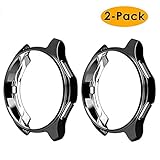 2 Pack Case for Samsung Gear S3 Frontier, Haojavo Soft TPU Plated Protective Bumper Shell Protector for Samsung Gear S3 Frontier/Classical & Galaxy Watch 46mm Smartwatch Bands Accessories