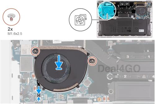 Ventilateur GPU XTRJG pour Dell XPS 13 Plus 9320 de rechange