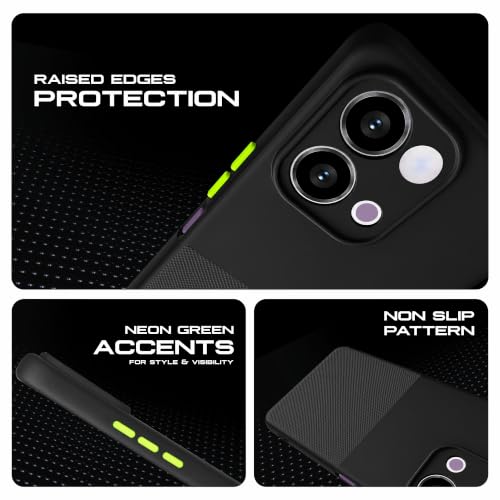 Image of AIBEX Premium Back Cover Case Compatible for Vivo Y21 5G / Vivo Y11 5G | Scratch & Drop Tested Shockproof Matte Texture Case with Soft Microfibre Lining | Slim Fit with Anti-Scratch Finish - Black