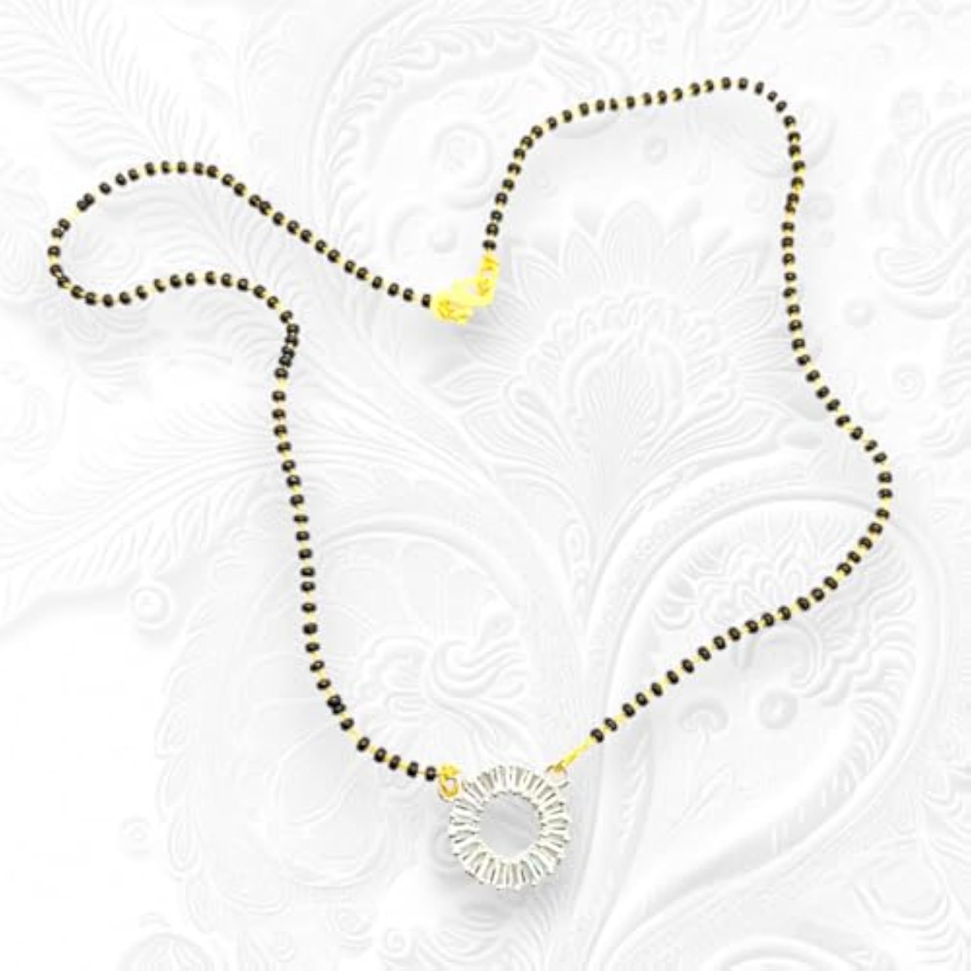 Women's Traditional Stone Mangalsutra Pendant Set
