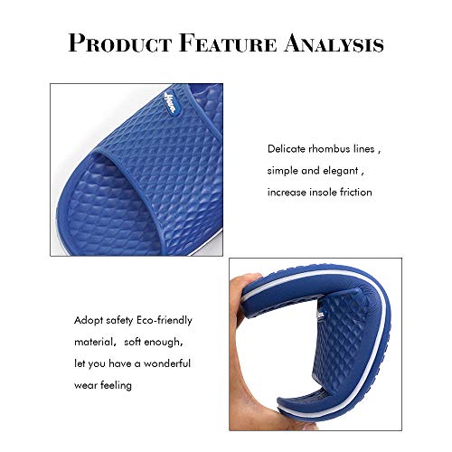 Image of FUNKYMONKEY Men's Shower Slides - Non Slip Quick Drying Sandals for Men - Lightweight Pool Beach Bathroom Slippers Indoor Outdoor