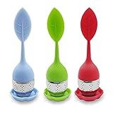 Silicone tea strainers for loose tea, stainless steel loose leaf tea ball steepers for tea infuser s