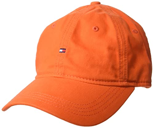 Tommy Hilfiger Men's Mini Flag Classic Baseball Cap, Burnt Orange, OS