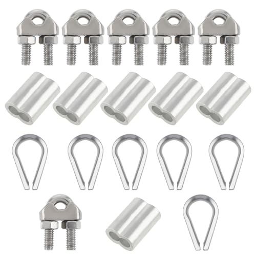 Serre-câble M6 en inox 304 pour câbles de 1/4 pouce et projets de levage durables
