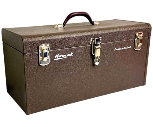 Homak 20-Inch Industrial Steel Toolbox, Brown Wrinkle Powder Coat, BW00200200