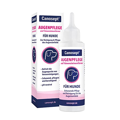 Canosept Augenpflege für Hunde 120ml - Tränenfleckenentferner Hund - Augenpflege Hund - Pflegemittel...