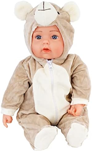 The Magic Toy Shop Bibi Doll - Baby Doll Clothes Set Of Two Outfits Suitable For 20" Baby Doll (Pink and Brown Clothes Set)