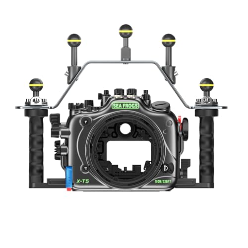 Seafrogs Carcasa de Metal Subacuática para FUJHFILM X-T5 Ficha técnica - Diámetro de lente: 180/230 mm
- Tipo de lente: Ojo de pez
- Puerto: Cúpula de lente ojo de pez
- Impermeabilidad: 130 pies / 40 m
- Material: Metal
- Uso: Profesional y recreativo - Fernando Cortés