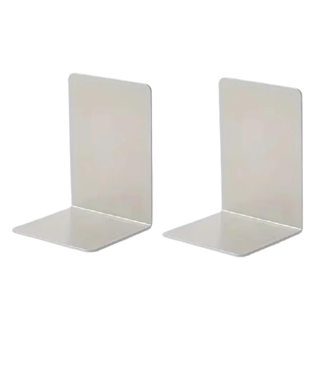 Bookends 1 Pair Home Office Organization Bookend Bookstop Shelf Heavy Duty Bookshelf Brackets Sturdy Bookshelves Partitions Kitchen(Grey)