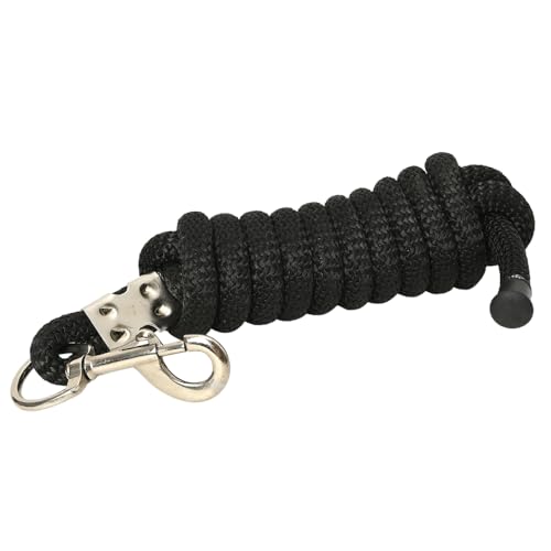 HILASON 8 ft Western Horse Nylon Lead Rope Black w/Snap