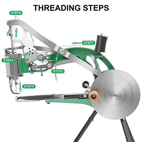 Leather Cobbler Machine Cobbler Sewing Machine, Shoe Repair Machine with Manual Dual Cotton Nylon Line Sewing Machine for Upsolery, Clothes, Zippers and Tents by OLenyer - Image 9