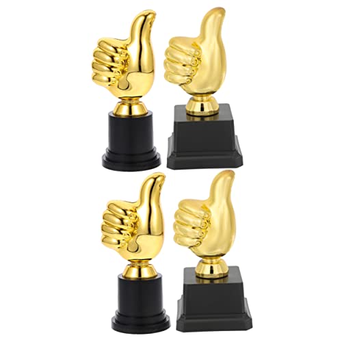 Tofficu 4 Pçs Polegares Para Cima Modelos De Troféus Para Adultos Troféu De Basquete Troféu De Compe