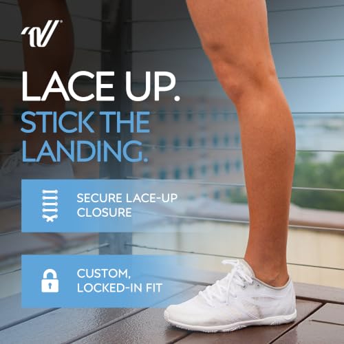 Image of Varsity Spirit Ascend Air White Cheer Shoes and Black Cheer Shoes for Women - Competition Cheerleading Gear