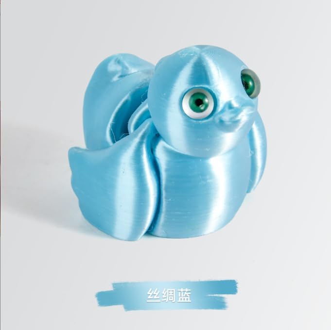 Miniatura 2 de 3D Printed Fish Figurines, Metallic Blue and Iridescent Colors, 2-Piece Set (Silk Gold)