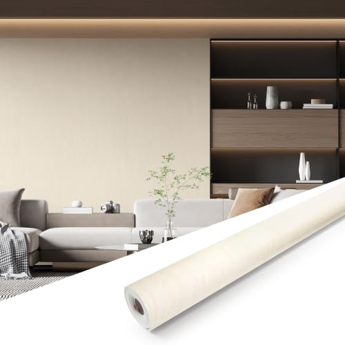 Travertine-Look Peel and Stick Waterproof Wall Paneling, 118" x 47" Travertino Beige Matte Finish Self-Adhesive Backsplash Tile, Vinyl Wall Panel for Kitchen Bathroom Wall Decor, Covers 38.75 Sq. Ft.