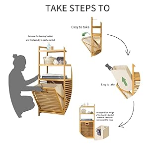 Laundry Hamper with 2-Tier Shelves & Tilt Out Basket, Laundry Baskets Organizer Hampers Bathroom Storage Shelf for Laundry Room, Bathroom, Nursery, Bedroom (Small - 15.7 in) Laundry Hamper with 2 Tier Shelves Tilt Out Basket Laundry Baskets Organizer Hampers Bathroom Storage Shelf for Laundry Room Bathroom Nursery Bedroom Small 157 in