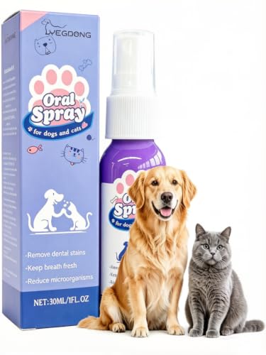Image of Pet Oral Care Spray for Dogs & Cats, 30ML No Brushing Dog Dental Spray, Oral Care Spray for Dogs Teeth Cleaning, Dog Breath Freshener to Reduce Plaque Tartar & Bad Breath, Oral Spray for Pet Oral Care