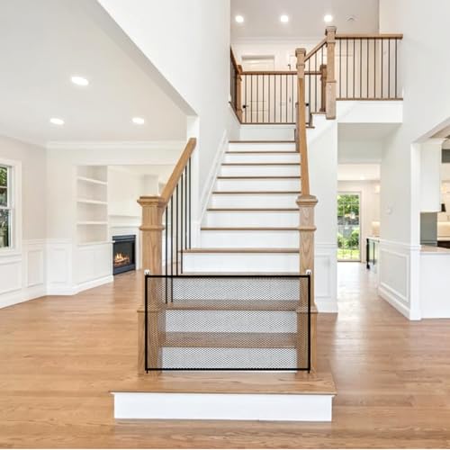 2 Stück Türgitter Katze 110x72 cm Türschutzgitter Ohne Bohren Katze, Hundetürgitter mit 8 Klebehaken, Treppenschutzgitter Hund Hundebarrieren, Türgitter für Hunde Katzen für Treppen, Korridore, Küchen