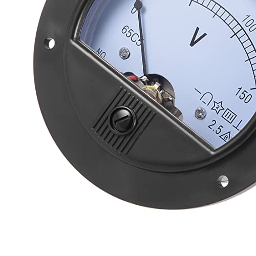 Image of uxcell DC 0-150V Analog Panel Voltage Gauge Volt Meter 65C5 2.5% Error Margin