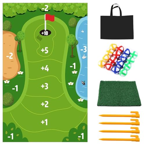Jeu de golf d'intérieur : grand tapis collant pour s'amuser en famille à la maison