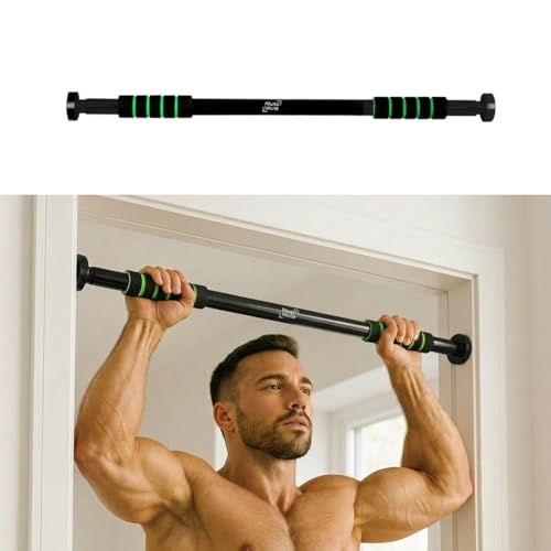 Roughhouse Pull Up Bar for Home Workout Green/Black - Image 2