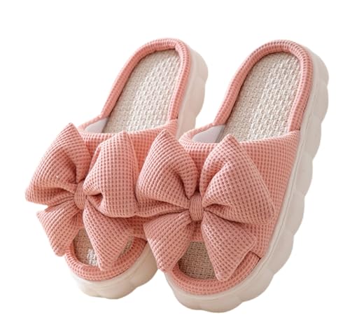 Butterfly cotton and linen slippers Home slippers Men's and women's seasonal slippers Cotton and linen slippers