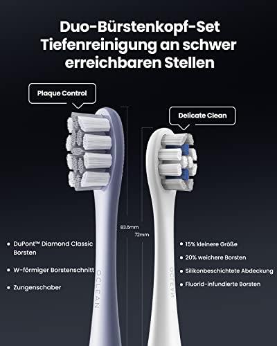 Oclean X Pro digitale elektrische Zahnbürste mit 4 Bürstenköpfen und Reiseetui
